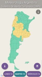 Cañuelas y Provincia de Bs. As. Alerta de Ciclogenesis según el Servicio Meteorológico <a href=