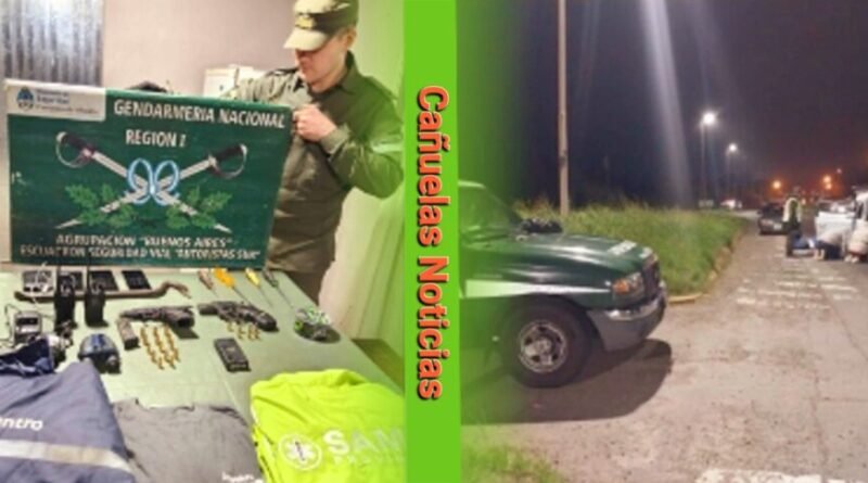Cañuelas Gendarmería desbarata a una peligrosa banda en el peaje de la Ruta