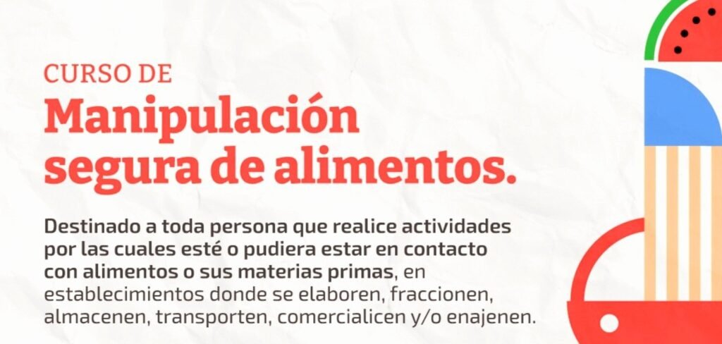 Lobos - Curso de Manipulación segura de alimentos en opción virtual y Presencial.
