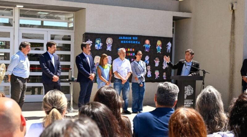 Necochea Kicillof-  Inaugura un Nuevo Jardín de Infantes y Refuerza la Seguridad y la Salud.