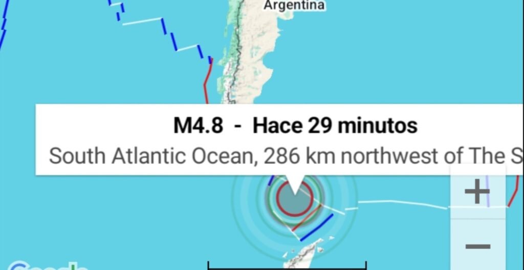 Argentina Sismo moderado de 5.1 sacude aguas al sur y norte de la Antártida