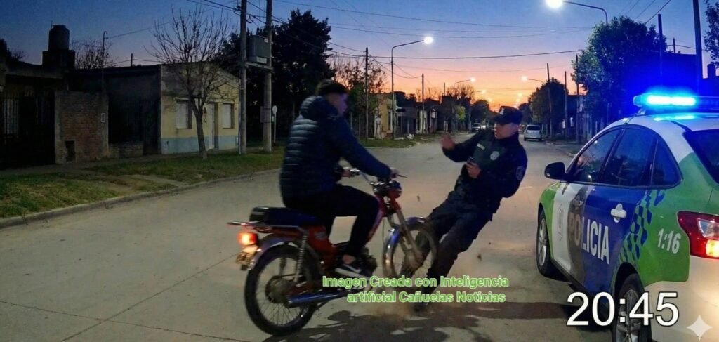 Cañuelas - Efectivo Policial Herido por un  Motociclista Sin Casco Atropelló a un Agente Policial