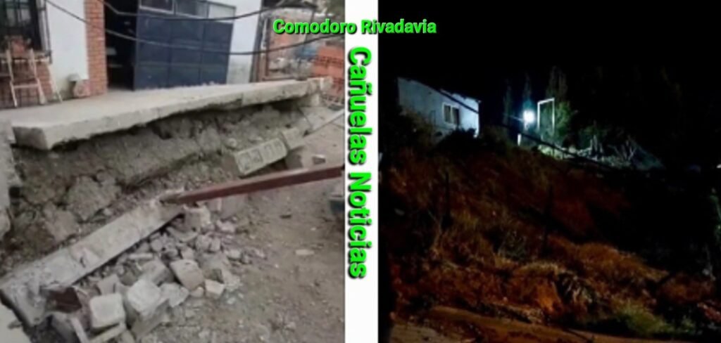 Comodoro Rivadavia - Derrumbe y desplazamiento de tierras sepulta sectores del barrio Sismográfica