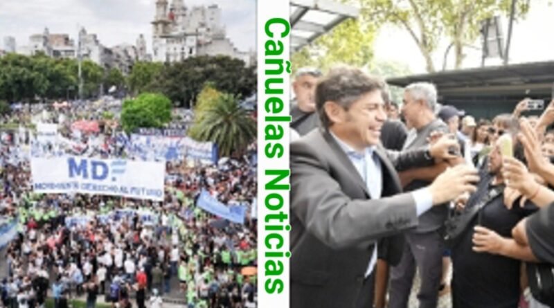 Kicillof encabezó la marcha contra la reforma laboral y comparó el proyecto con las políticas de Martínez de Hoz