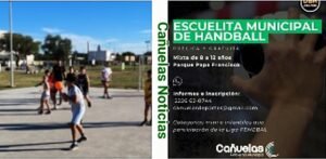 Cañuelas: Arrancó la Escuelita Municipal de Handball en el Parque Papa Francisco