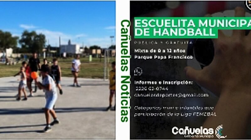 Cañuelas: Arrancó la Escuelita Municipal de Handball en el Parque Papa Francisco