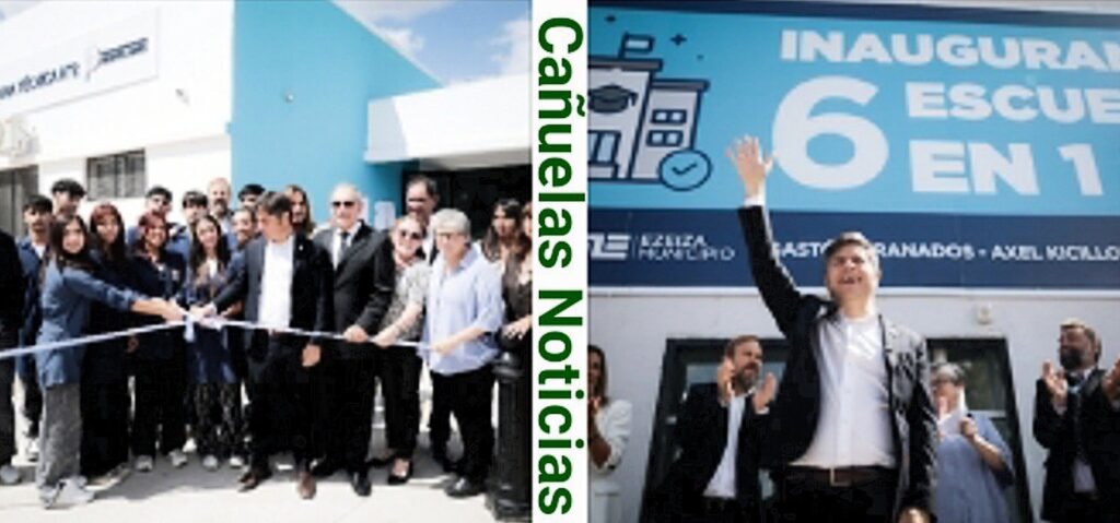Ezeiza Kicillof - inauguró seis edificios educativos en un día.