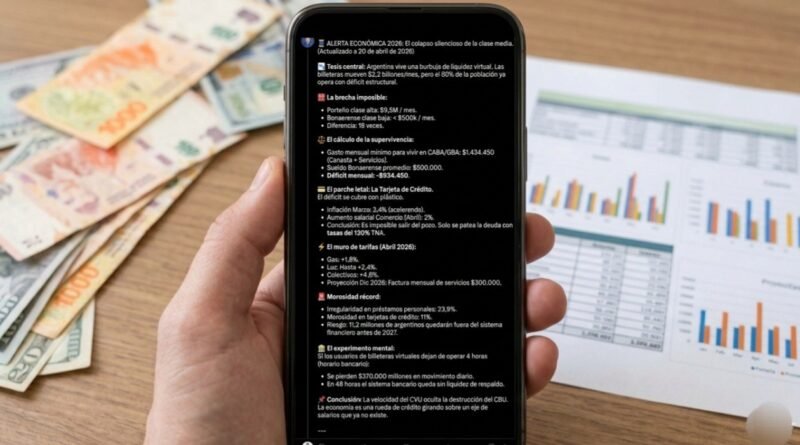 Alerta Económica 2026: clase media colapsada y brecha digital entre porteños y bonaerenses