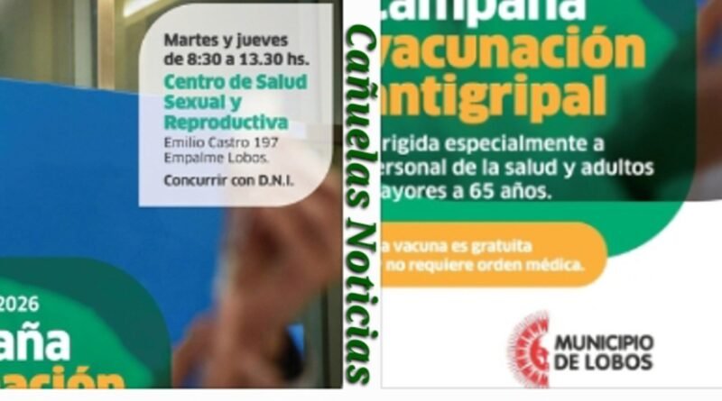 Lobos  - Vacunación antigripal 2026: primera etapa