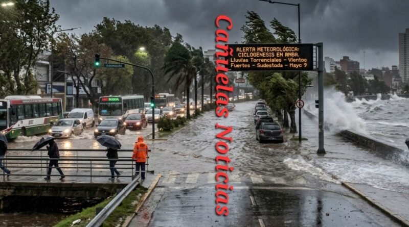 AMBA Alerta por Ciclogénesis  Lluvias Torrenciales, Vientos Fuertes y Fuerte Descenso Térmico en el Conurbano