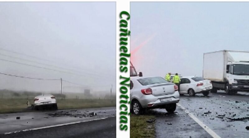 Cañuelas -Choque fatal en cadena sobre Ruta 205: un muerto y dos heridos bajo una niebla cerrada