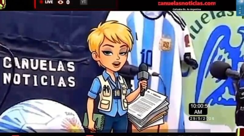 Paula, la periodista con la IA de Cañuelas Noticias, salió al aire este viernes