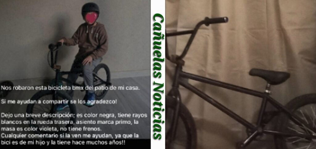 Cañuelas: Roban una bicicleta BMX del patio de una casa en pleno centro