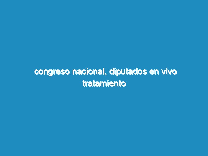 Congreso Nacional, Diputados en vivo tratamiento de las leyes enviadas por el Gobierno de Fernández.