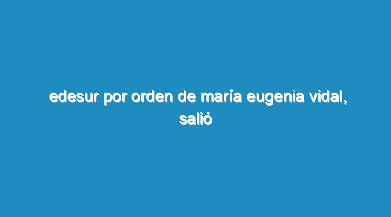 Edesur por orden de María Eugenia Vidal, salió a levantar 10000 medidores, con denuncia sobre facturación desmedida.