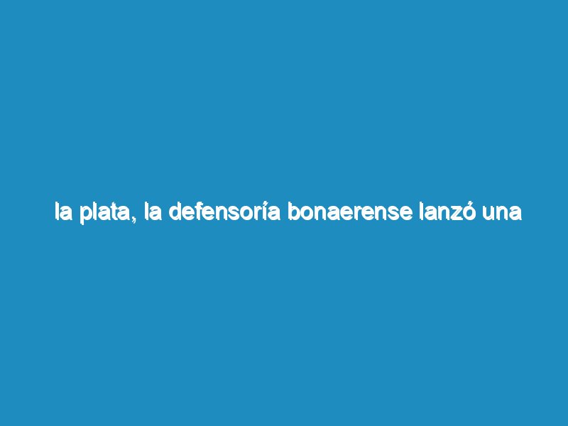 La Plata, La Defensoría bonaerense lanzó una nueva campaña contra el uso de la pirotecnia