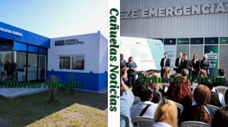 Ezeiza Kicillof - Inauguró una subcomisaría y  entrego ambulancias de alta complejidad