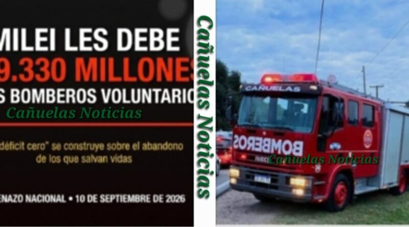Milei le debe $59.330 millones a los bomberos voluntarios: el “déficit cero”