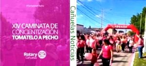 XIV Caminata “Tómatelo a Pecho” Hoy 24/10/2026  Cañuelas se une por la prevención del cáncer de mama