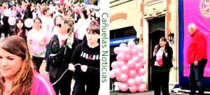 Cañuelas se tiñó de rosa – Tómatelo a Pecho Multitudinaria caminata contra el cáncer de mama